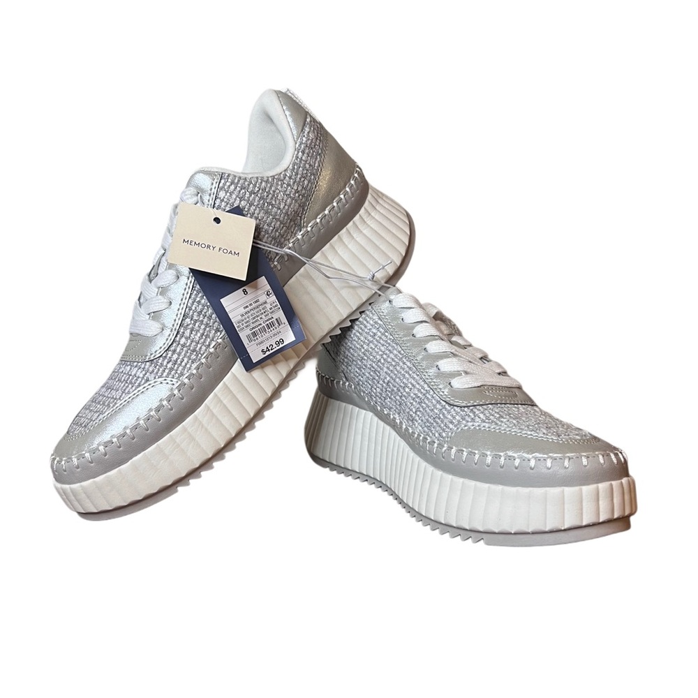 NWT Universal Thread Women's Silver Persephone Chunky Wedge Platform Sneaker